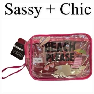 Sassy + Chic Cosmetic Bag with Zippered Closure
